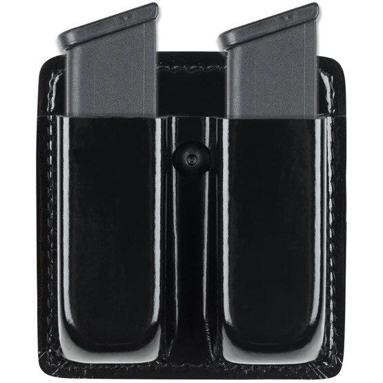 Model 75 open top Glock 20/21 magazine pouch, high gloss black finish.
